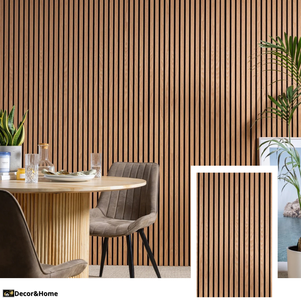 Decor&Home™ Signature Acoustic Slat Panel — Oak Natural